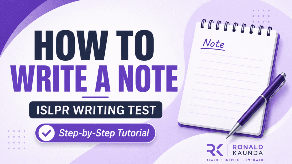 How to Write a Note for the ISLPR Writing Test in 10 Minutes