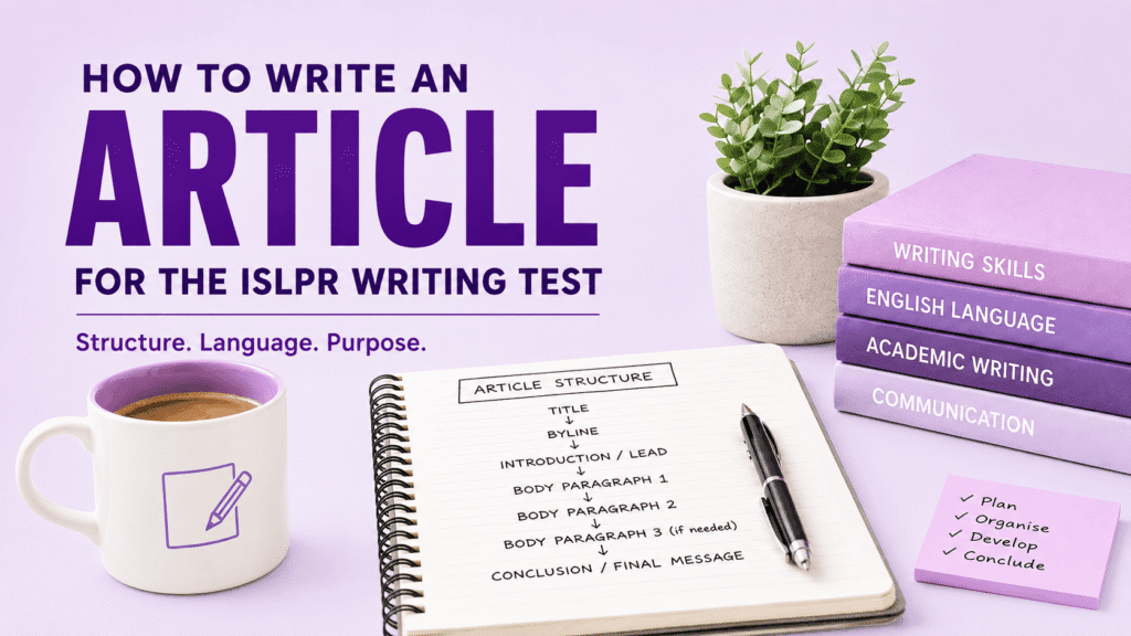 How to Write an Article for the ISLPR Writing Test