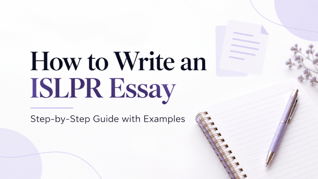 How to Write an ISLPR Essay