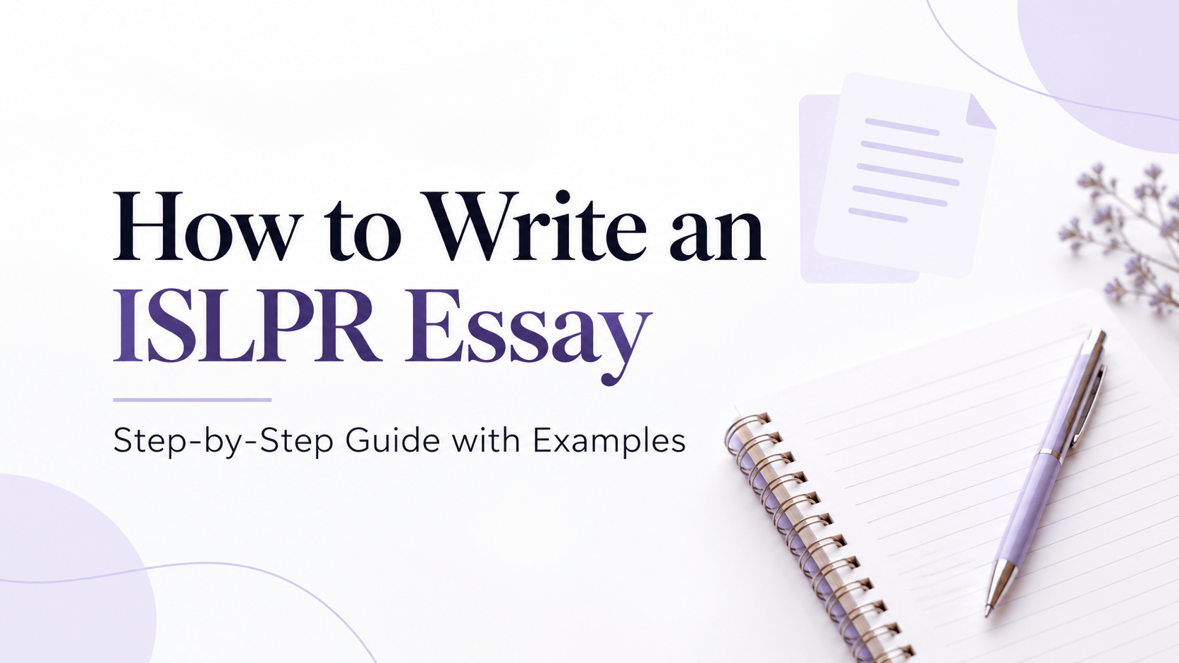 How to Write an ISLPR Essay
